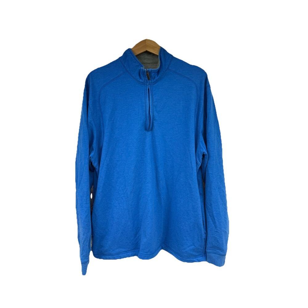Callaway Blue Pullover Quarter Zip Long Sleeve Shirt Sweatshirt Golf Men’s‎ L